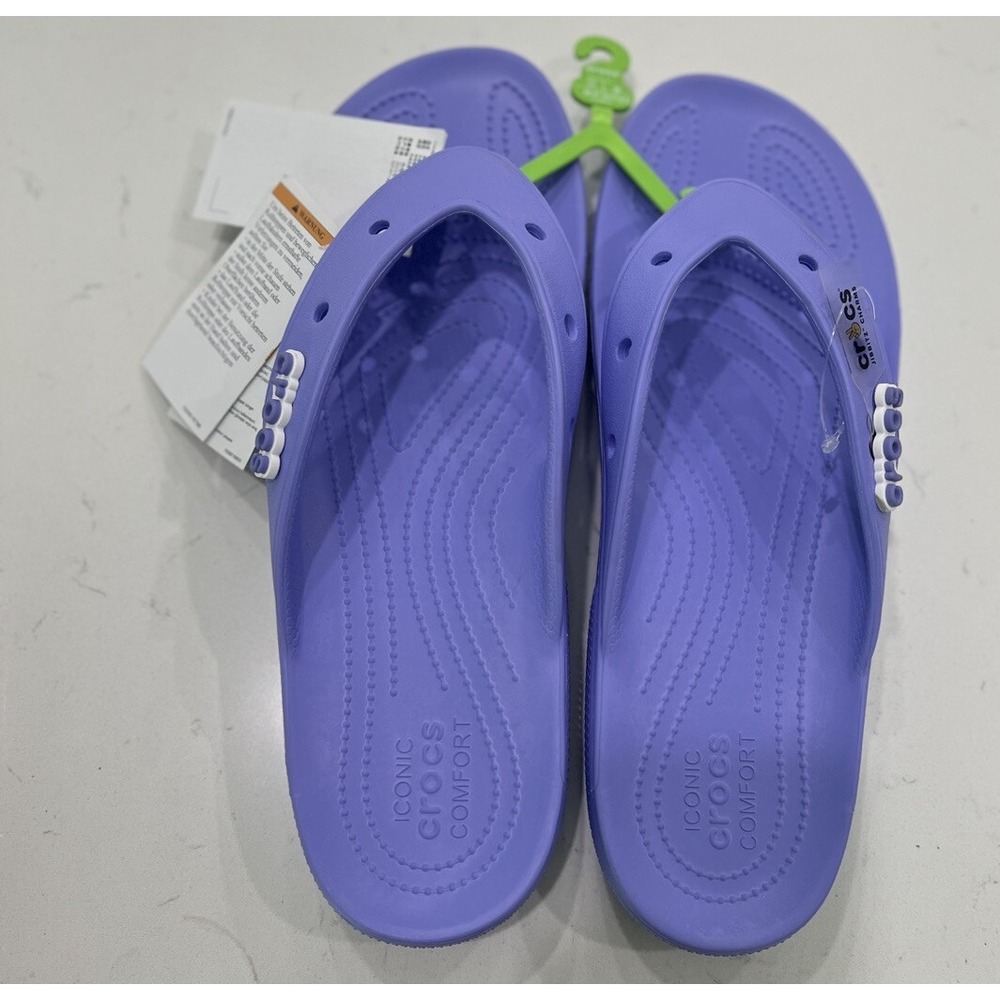 NWT Crocs Classic Flip Iconic Comfort Mens 12 Women 14 Jibbitz Crocs Charm